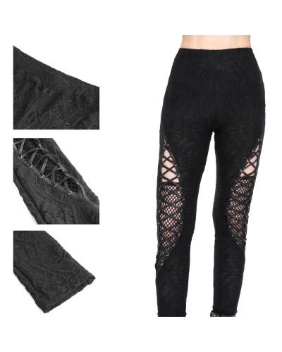 Legging Gótico Transparente Negro