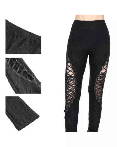 Schwarze Leggings mit Netzstoff der Devil Fashion-Marke für 55,50 €