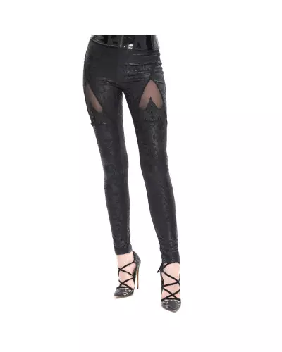 Leggings with Filigree and Tulle