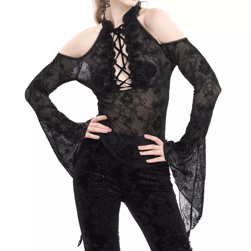 Transparent T-Shirt with Filigree from Devil Fashion Brand at €53.50
