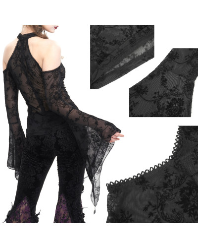 Durchsichtiges Gothic T-Shirt mit Mustern