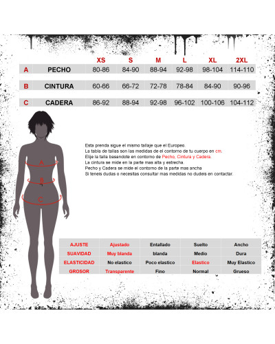 Camiseta Gótica Transparente con Dibujos