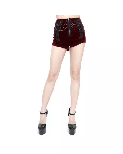 Shorts Vermelhos com Correntes da Marca Devil Fashion por 47,90 €