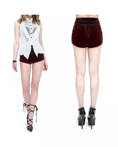 Rote Shorts mit Ketten der Devil Fashion-Marke für 47,90 €