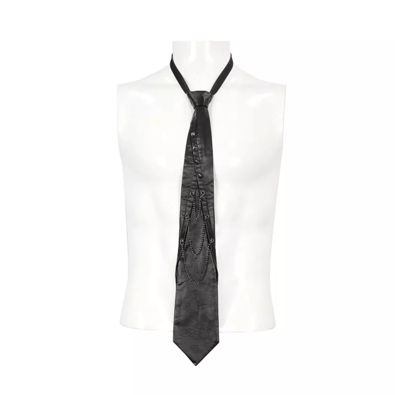 Krawatte mit Nieten und Ketten für Männer der Devil Fashion-Marke für 25,90 €