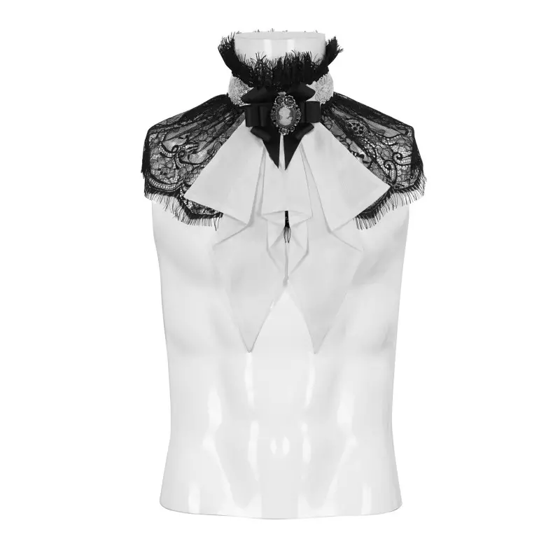 Schwarz-Weißer Jabot für Männer der Devil Fashion-Marke für 41,50 €