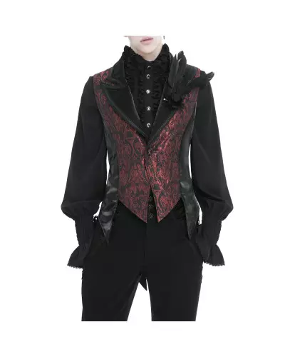 Elegante Schwarz-Rote Weste für Männer der Devil Fashion-Marke für 97,50 €