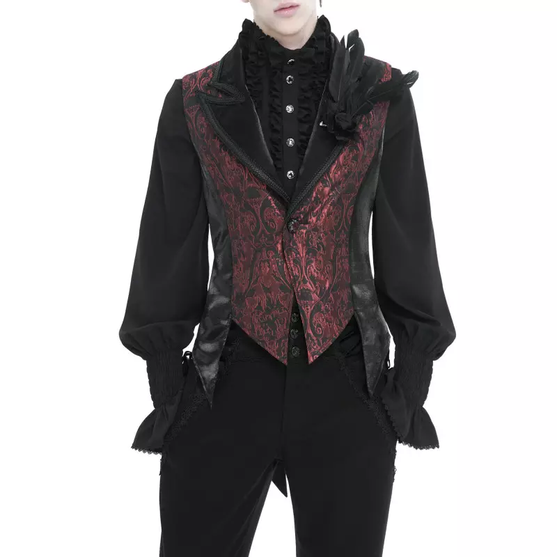 Colete Elegante Preto e Vermelho para Homem da Marca Devil Fashion por 97,50 €