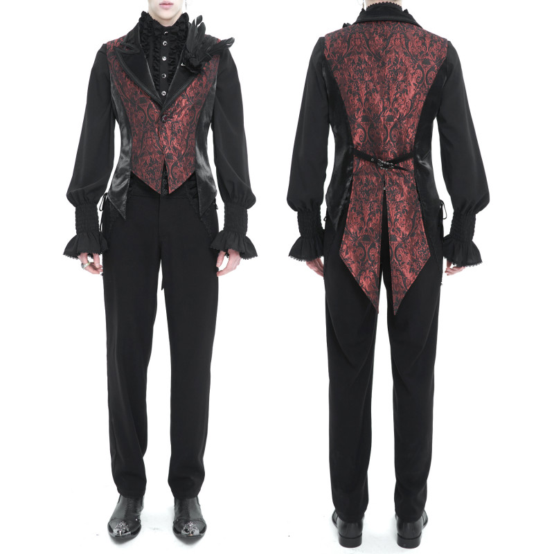 Chaleco Rojo y Negro Elegante para Hombre
