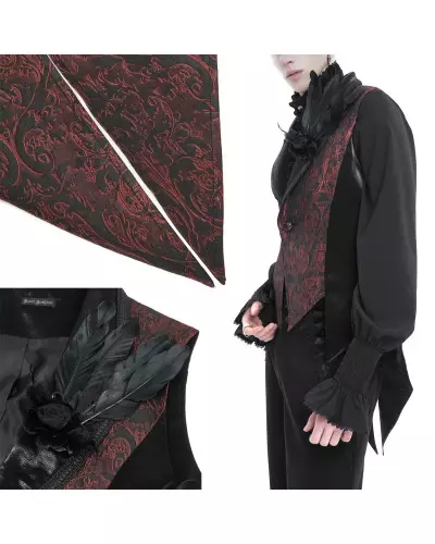 Gilet Élégant Noir et Rouge pour Homme de la Marque Devil Fashion à 97,50 €