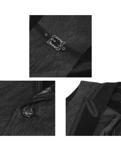 Elegant Black Vest for Men from Devil Fashion Brand at €97.50