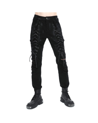 Pantalón Gótico con Cruzados para Hombre