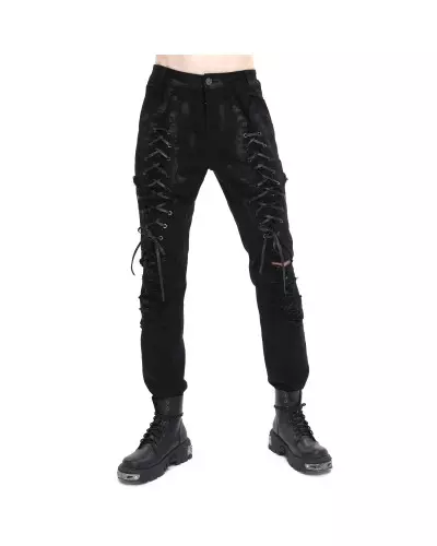 Pants with Lacings for Men