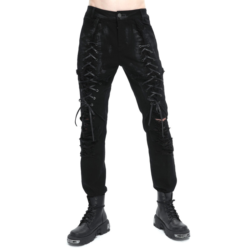 Pantalón Gótico con Cruzados para Hombre