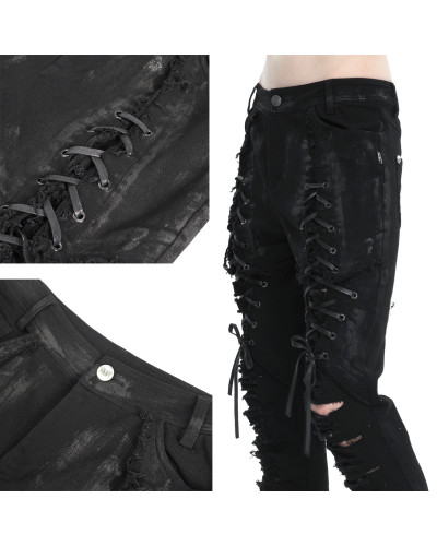 Pantalón Gótico con Cruzados para Hombre