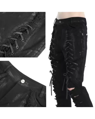 Pants with Lacings for Men from Devil Fashion Brand at €95.00