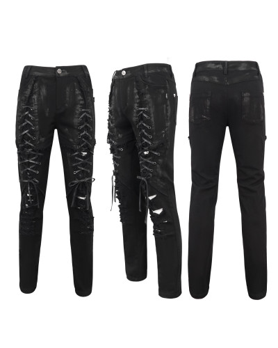 Pantalón Gótico con Cruzados para Hombre