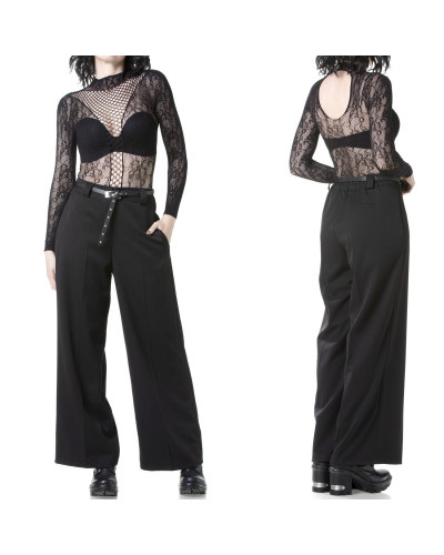 Gothic Mesh Body with Flowers