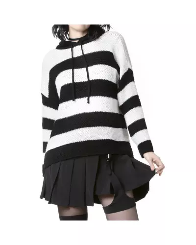 Sweater with Stripes and Hood