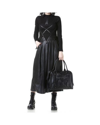 Schwarz-Graue Gothic Tasche
