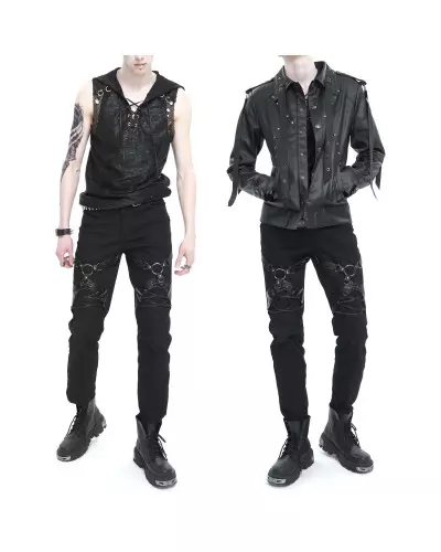Pantalón con Anillas y Cruzados para Hombre marca Devil Fashion a 86,90 €