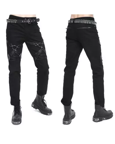 Pants with Rings and Lacings for Men from Devil Fashion Brand at €86.90
