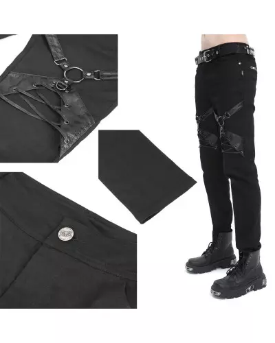 Pantalón con Anillas y Cruzados para Hombre marca Devil Fashion a 86,90 €
