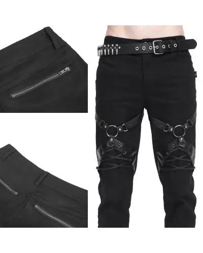 Pants with Rings and Lacings for Men from Devil Fashion Brand at €86.90