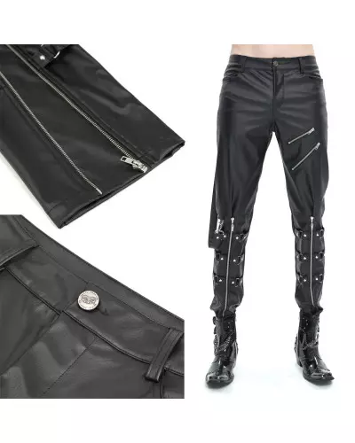 Faux Leather Pants for Men from Devil Fashion Brand at €105.00