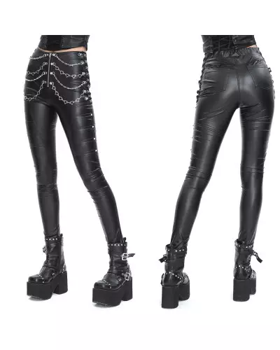 Elastic Pants with Chains from Devil Fashion Brand at €83.50
