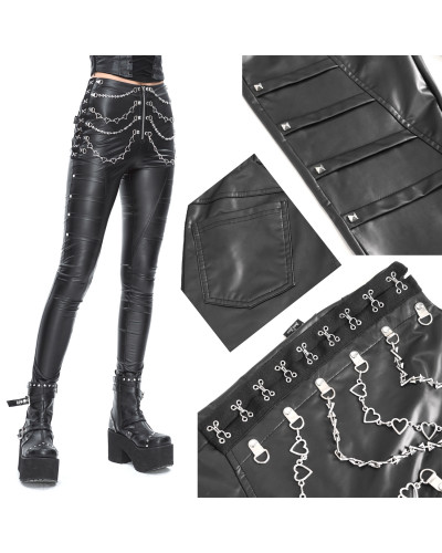 Gothic Shorts with Chains
