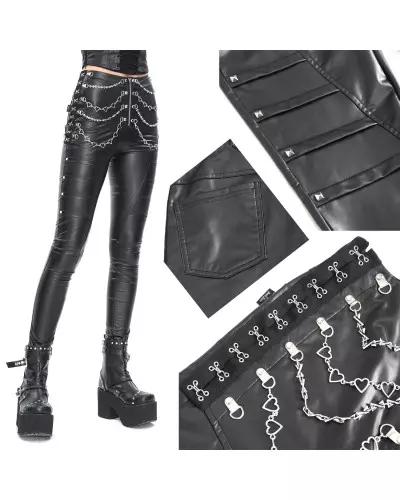 Elastic Pants with Chains from Devil Fashion Brand at €83.50