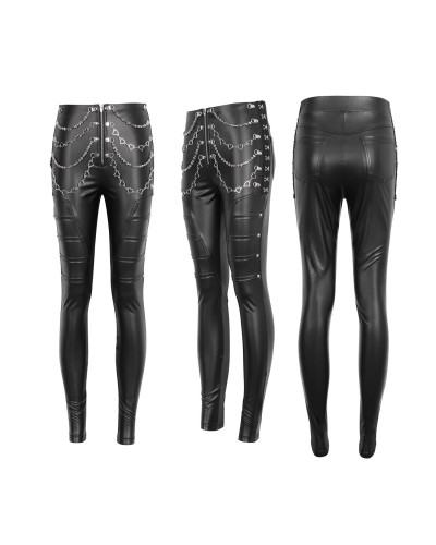 Gothic Shorts with Chains