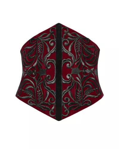 Red Underbust Corset with Filigree