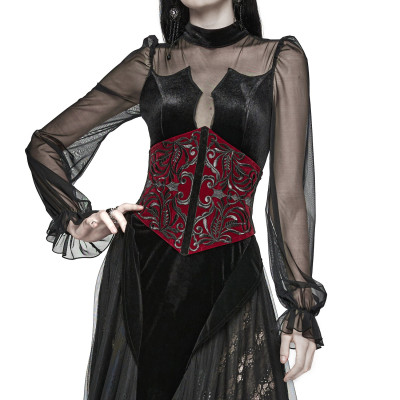 Corset Underbust Gótico com Zíper