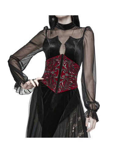 Corset Serre-Taille Gothique avec Zip