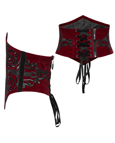 Corset Serre-Taille Gothique avec Zip