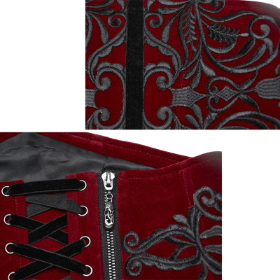 Corset Underbust Gótico com Zíper