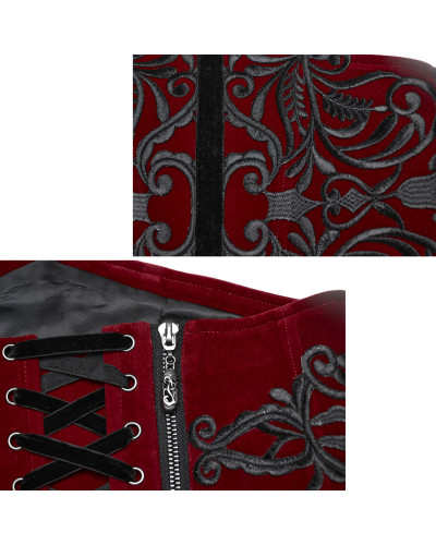 Corset Serre-Taille Gothique avec Zip