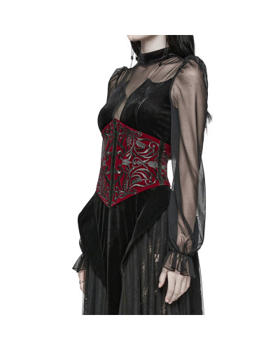 Corset Serre-Taille Gothique avec Zip