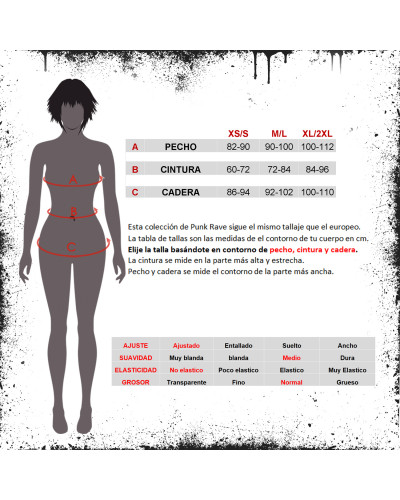 Corsé Bajo Pecho Gótico con Cremallera