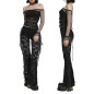 Underbust Corset with Mesh and Buckles