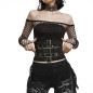 Underbust Corset with Mesh and Buckles