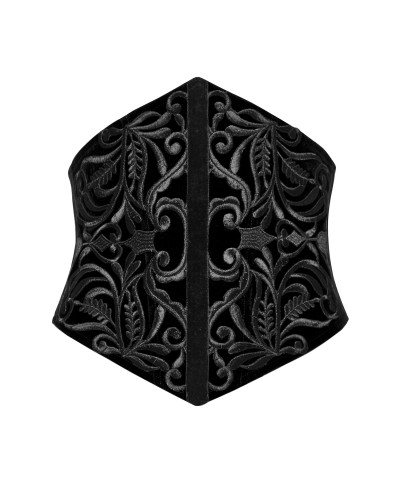 Corset Underbust Gótico com Zíper
