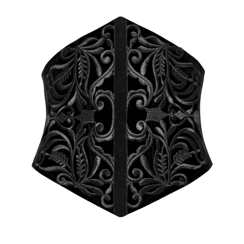 Corset Underbust Gótico com Zíper