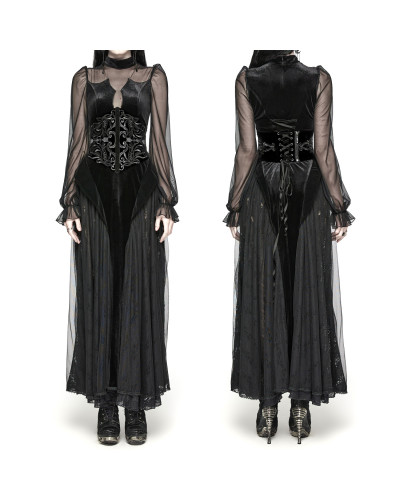 Corset Serre-Taille Gothique avec Zip