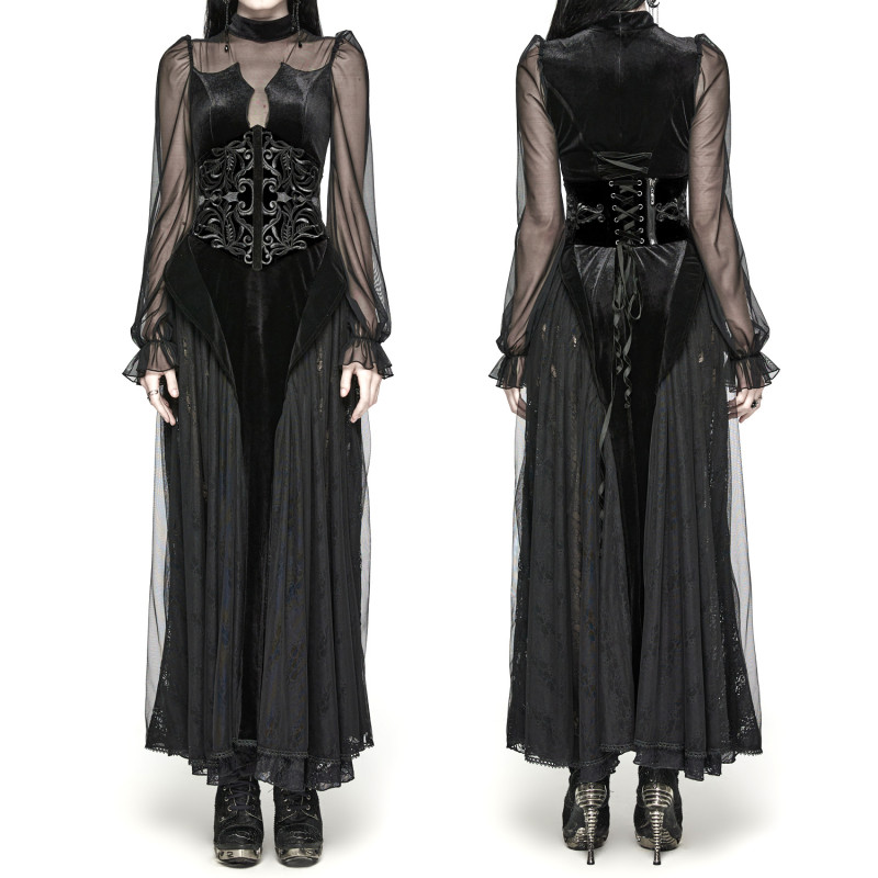 Black Underbust Corset with Filigree