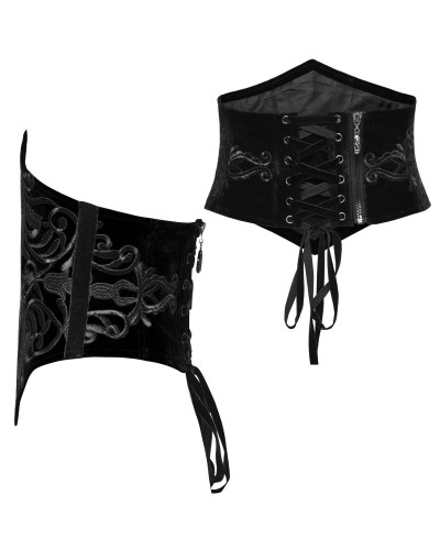 Corset Serre-Taille Gothique avec Zip