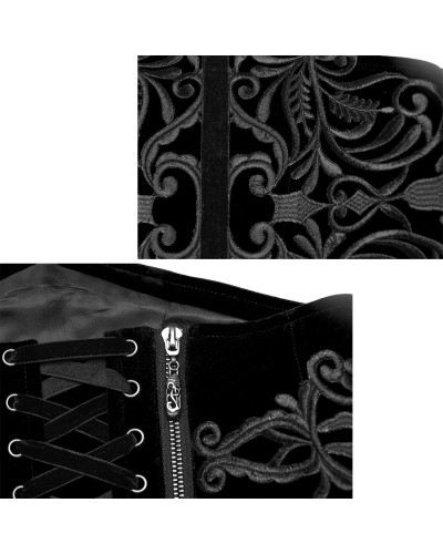 Corset Serre-Taille Gothique avec Zip