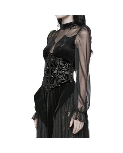 Corset Serre-Taille Gothique avec Zip